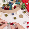 48Pcs 6 Styles Flocky Plastic Beads KY-SC0002-47B-3