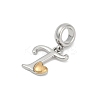 Brass European Dangle Charms LS-KK-Z097-01T-GP-2
