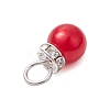 Imitation Pearl Acrylic Charms PALLOY-JF03324-02-4