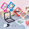 12Pcs 6 Colors Square Transparent PE Thin Film Suspension Jewelry Display Boxes ODIS-GA0001-71-4