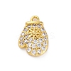 Christmas Series Brass Micro Pave Cubic Zirconia Pendants KK-Q010-01G-03A-1