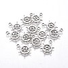 Tibetan Style Alloy Helm Pendants X-TIBEP-16625-AS-RS-1
