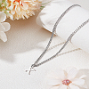 1Pc 304 Stainless Steel Letter Pendant Necklaces NJEW-LP0001-33X-P-3