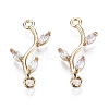 Brass Micro Pave Cubic Zirconia Links Connectors LS-X-KK-S359-156A-RS-1