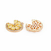 Brass Micro Pave Cubic Zirconia Charms KK-S364-269B-2