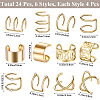 6Pcs 6 Styles Alloy Rhinestone Hair Accessories EJEW-WH20005-003G-2