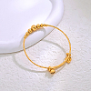 Adjustable Brass Charm Bangles for Women EU2266-2
