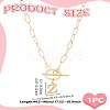304 Stainless Steel Letter Pendant Necklaces NJEW-LP0001-52Z-G-2