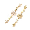 Brass Pave Cubic Zirconia Connector Charms KK-Z139-02G-02-2