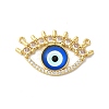 Rack Plating Brass Pave Clear Cubic Zirconia & Glass Pendants KK-G504-23G-02-1