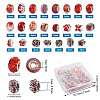 98Pcs 23 Style Alloy Enamel European Beads MPDL-CW0001-01-3