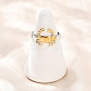304 Stainless Steel Double Color Cuff Rings RJEW-S635-01GP-18-2