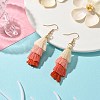 Colorful Tassel Pendants Dangle Earrings for Women EJEW-JE06110-2
