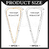18Pcs 2 Colors 667 Stainless Steel Paperclip Chain Necklaces NJEW-ME0001-08-2