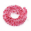Transparent Spray Painted Glass Bead Strands GLAA-N035-03B-B04-2