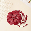 PU Leather Flower Knot Tie Waist Belts AJEW-GF0014-11B-7