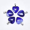 Natural Banded Agate/Striped Agate Pendants G-T122-24B-1