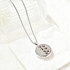 316 Surgical Stainless Steel Aromatherapy Diffuser Perfume Hollow Flat Round Pendant Box Chain Necklaces LS-NJEW-R016-01P-06-1