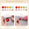 40Pcs 10 Colors Cotton Embroider Thread Sew On Patches PATC-FG0003-37-3