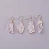 Natural Quartz Crystal Dangle Earrings EJEW-F228-A01-1