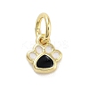Real 18K Gold Plated Brass Enamel Charms KK-M293-22G-04-1