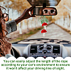 Handmade DIY Wool Crochet Mushroom and Leaf Pendant Decorations AJEW-WH0314-465-6