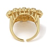 Rack Plating Brass Micro Pave Cubic Zirconia Cuff Finger Rings for Women RJEW-C114-21A-G-3