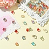 60Pcs 6 Colors Two Tone Transparent Spray Painted Glass Pendants GLAA-YW0004-45-4