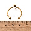 304 Stainless Steel Open Cuff Ring Components STAS-M057-01A-G-3