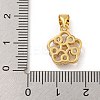 Rack Plating Brass Micro Pave Cubic Zirconia Pendants KK-G513-20G-3