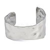 304 Stainless Steel Textured Cuff Bangles for Women BJEW-Z077-02P-2