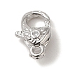 Brass Micro Pave Clear Cubic Zirconia Lobster Claw Clasps LS-KK-K371-11B-P-1