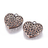Hollow Tibetan Style Alloy Heart Pendants LS-TIBEP-S095-R-NR-2