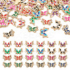 48Pcs 12 Styles Alloy Enamel Connector Charms ENAM-TA0001-59-2