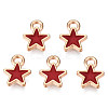 Alloy Enamel Star Charms ENAM-N054-69C-NR-3