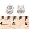 Brass Micro Pave Clear Cubic Zirconia Beads KK-U028-21P-3