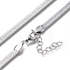 Non-Tarnish Unisex 304 Stainless Steel Herringbone Chain Necklaces LS-NJEW-O119-01B-P-1