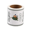 50Pcs Christmas Square with Word Merry Christmas Roll Stickers DIY-M070-03D-4