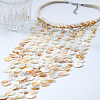 Resin Disc Long Tassel Cotton Rope Bib Necklaces with Alloy End Chains for Women FS-WG31146-01-3