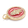Real 18K Gold Plated Brass Micro Pave Clear Cubic Zirconia Pendants ZIRC-M114-50G-02-3