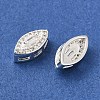 Brass Micro Pave Clear Cubic Zirconia Beads KK-G503-23S-2