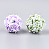 Handmade Polymer Clay Rhinestone and Resin Beads CLAY-T022-01M-3