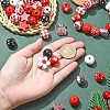 70Pcs 14 Styles Printed Wood Round Beads with 10M Jute Cord WOOD-YW0001-18-4