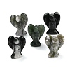 Natural Moss Agate Gemstone Carved Angle Figurines GG-CBA8396-A08-1