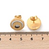 304 Stainless Steel Plastic Imitation Shell Stud Earrings EJEW-Z089-20G-5