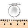 Tarnish Resistant 304 Stainless Steel Cuff Ring Findings PW-WG41752-02-4