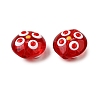 Transparent Glass Enamel Beads LAMP-S079-01E-2