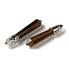 Natural Tiger Eye Pointed Big Pendants G-Z055-01P-17-2