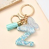 Resin & Acrylic & Faux Suede Tassel Keychain KEYC-YW00117-26-1