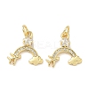 Brass Micro Pave Cubic Zirconia Pendants KK-Z120-30G-1